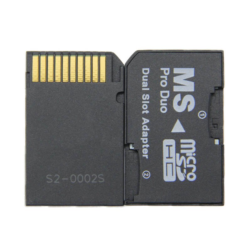 Tarjeta Micro SD de doble ranura para 2 tarjetas TF a Stick, adaptador de tarjeta MS Pro Duo para PSP, compatible con tarjeta TF de 64MB a 8GB, convertidor de memoria