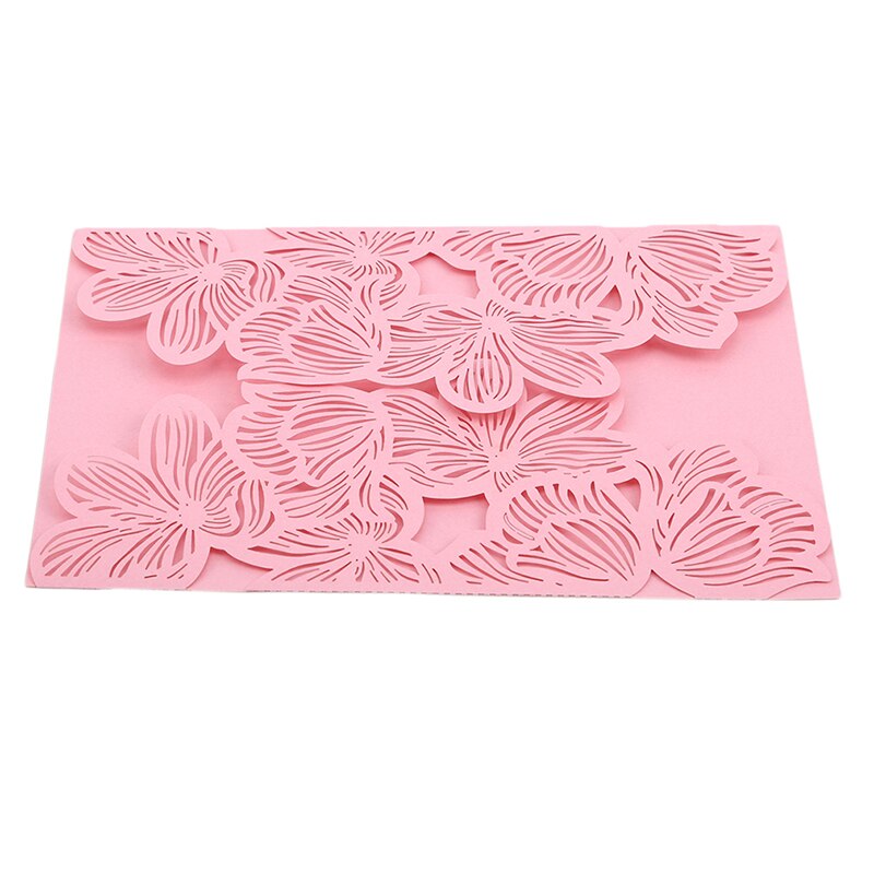 Openwork Wedding Invitation 10 Pieces Of European-Style Wedding Paper-Cut Invitations Greeting Cards Wedding Party Supplies: Pink flowers