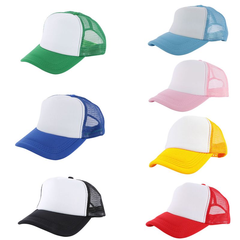 Verstelbare fietsmuts unisex effen sport golfpet trucker mesh unisex aantrekkelijke blanco zomer viziermutsen