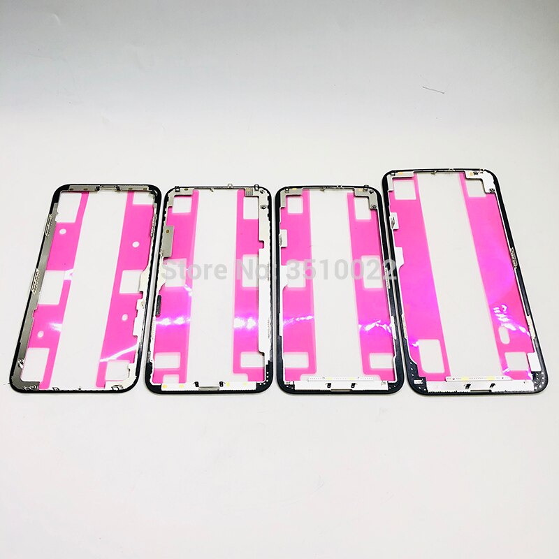 Originele lcd-touchscreen frame bezel beugel met lijm voor iphone x xsmax 11 pro 11 pro max mobiele telefoon touch panel reparatie onderdelen