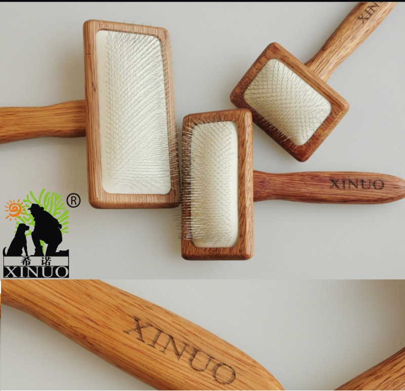 Branded xinuo hoge qulity Handvat Vergieten Houten Hond Kat Haar Borstel Bont Grooming Trimmer Kam Tool ZY5ZY6ZY7 HUISDIER SPECIALE