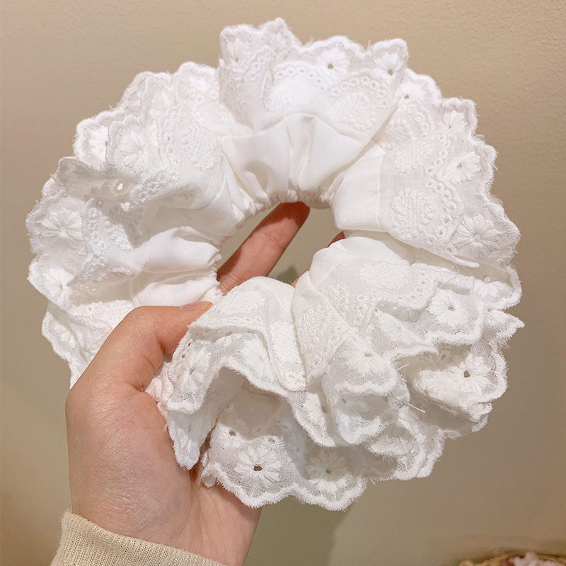 Stora hårband för kvinnor i spets, rutigt hårband, hästsvanshållare, hårknyte, hårring, gummiband, håraccessoarer för kvinnor, huvudbonader