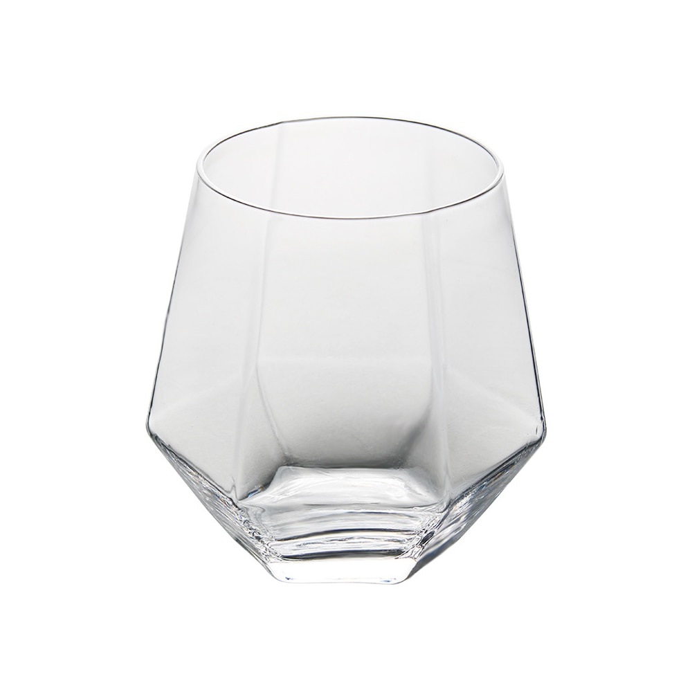 Geometri sekskant whiskyglass diamant kopp krystallglass gylden kant gjennomsiktig kaffe melk te kopp hjem bar elementer utstyr: 01