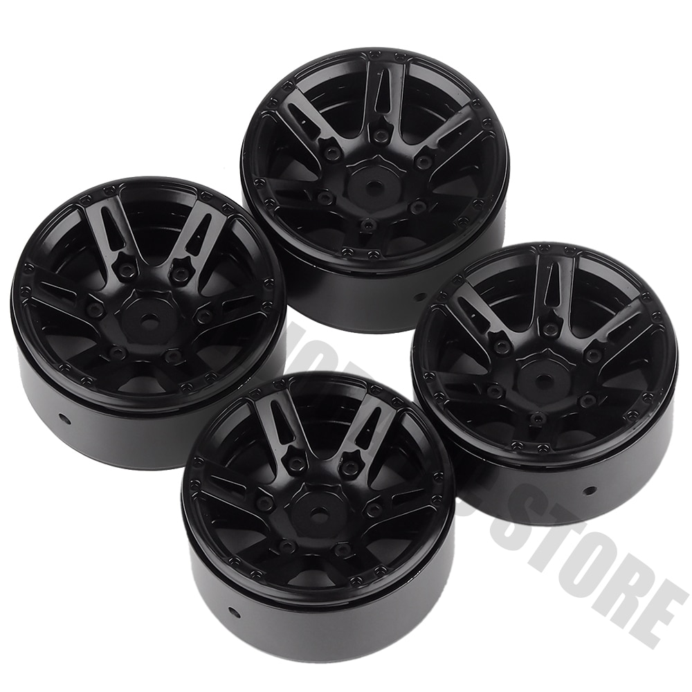 4 PCS Metall Felge 1,9 Zoll BEADLOCK für 1/10 RC Rock Crawler Axial SCX10 90046 TAMIYA CC01 D90 D110 TF2 Traxxas TRX-4