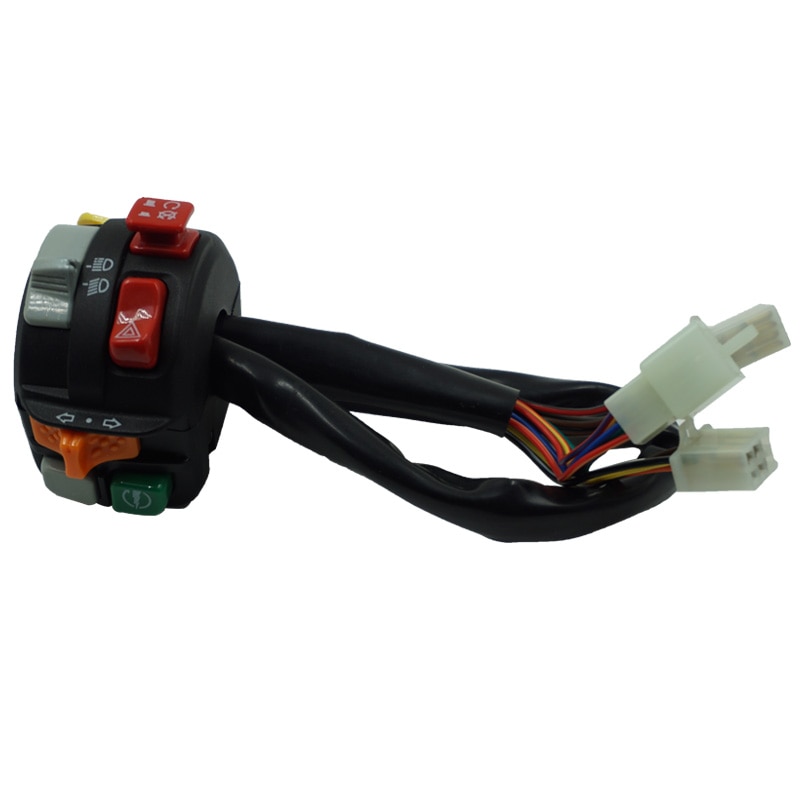 Interruptor de Control para manillar de motocicleta, montaje de luz de advertencia, señal de giro, bocina de encendido, botones de encendido, encendido y apagado, 7/8 &quot;, 22mm