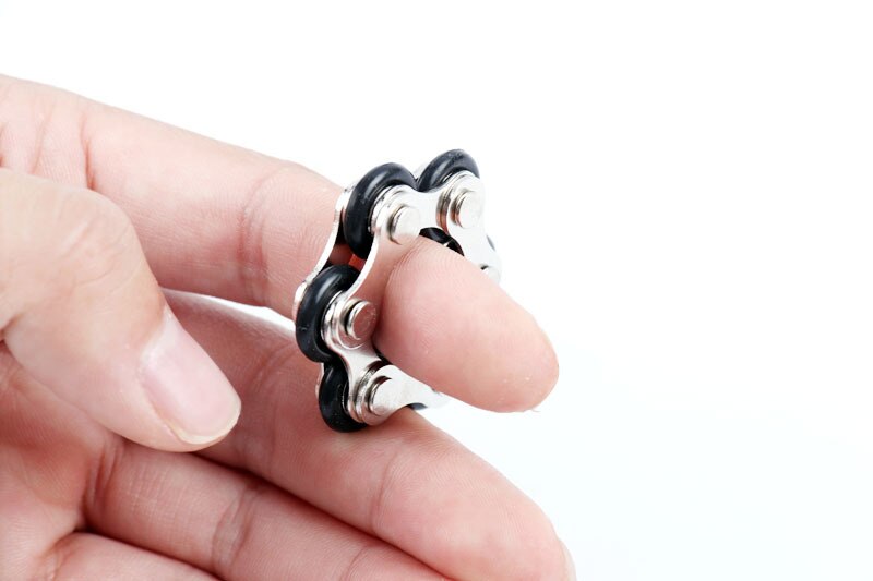 Six Roller Chain Novelty Bike Chain Fidget Toys for Pressure Relief Autism ADHD ADD Anxiety in Classroom Office School Portable