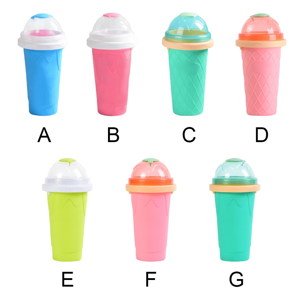 Slush Smoothie Cup Reusable Mug Cooling Maker Quick Frozen Magic Squeeze Ice Cream DIY Durable Milkshake Tool Pinch Homemade