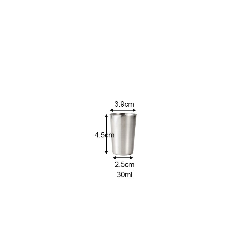 320-30ml Stainless Steel Shot Glasses Cups Wine Beer Whiskey Mugs Outdoor Home White Spirit Cup Tea Milk Mug: 30ml