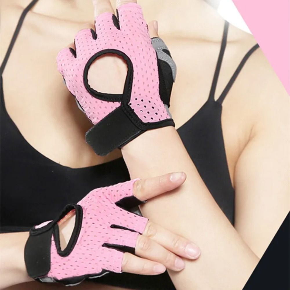 Guantes sin dedos para entrenamiento de culturismo, antideslizantes, transpirables, para Fitness, gimnasio, para hombre y mujer