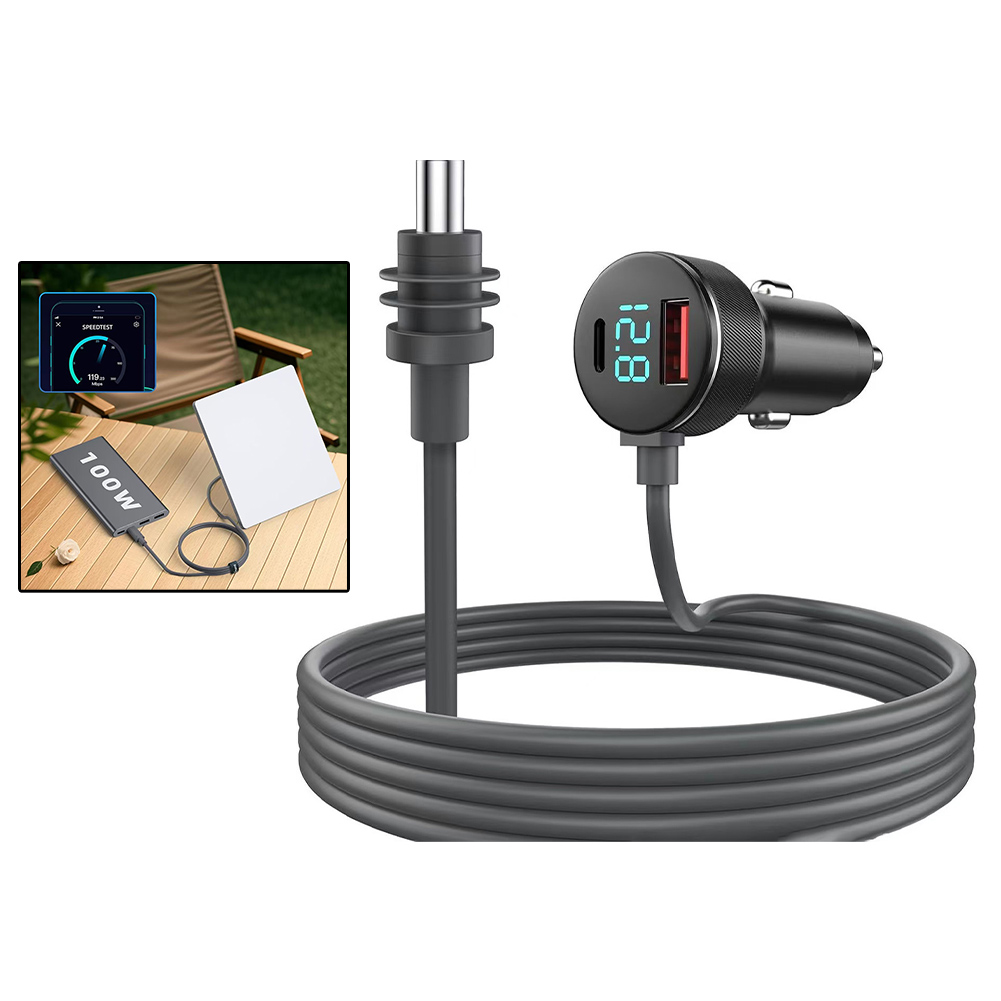 Für Starlink Mini-Stromkabel 12V-24V Cigarrete Feuerzeug-Adapter auf DC-Stromkabel PD-Kabel für Autos, LKWs, Wohnmobile ﻿
