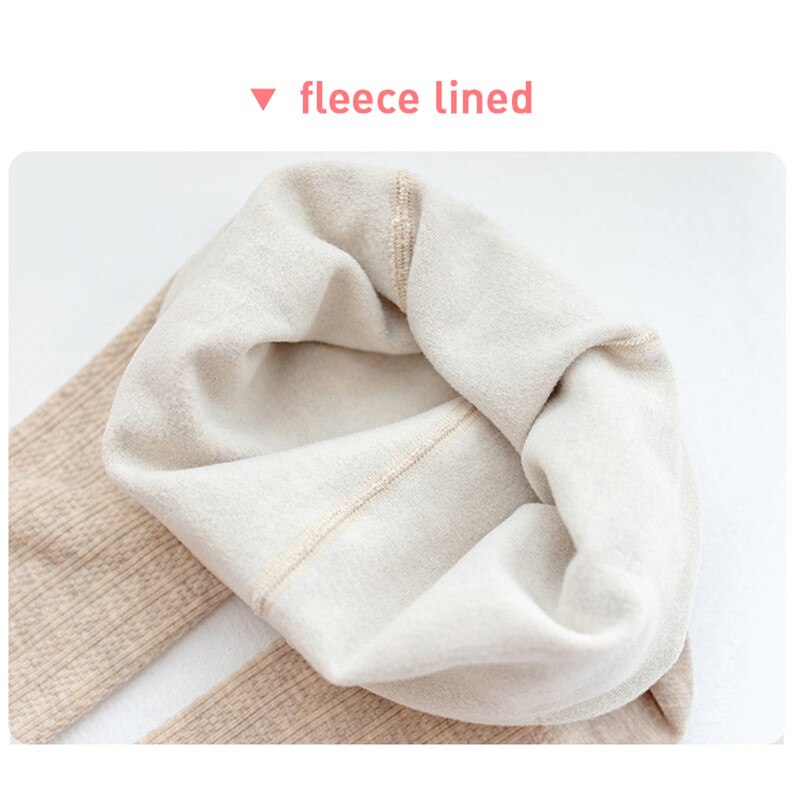 Mallas cálidas para niñas y adolescentes, pantalones ajustados con forro polar de algodón, de otoño e invierno, con lazo de punto, 2-12T