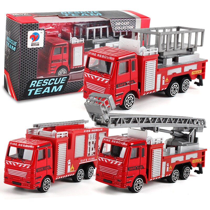 3style Engineering Toy Mining Car Truck Children's Birthday Fire Rescue Model Toys Christmas For Kids Child