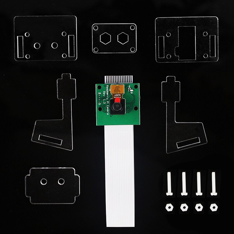 Raspberry pi 3 modelo b plus caso da câmera suporte de acrílico transparente para ov5647 raspberry pi oficial v2 câmera