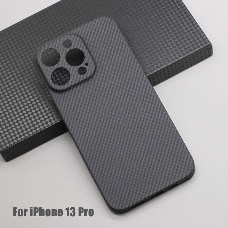 Amstar – coque de Protection d'objectif en Fiber de carbone Pure 600D pour iPhone 13 Pro Max, étui en Fiber aramide Ultra-fin de: iPhone 13 Pro