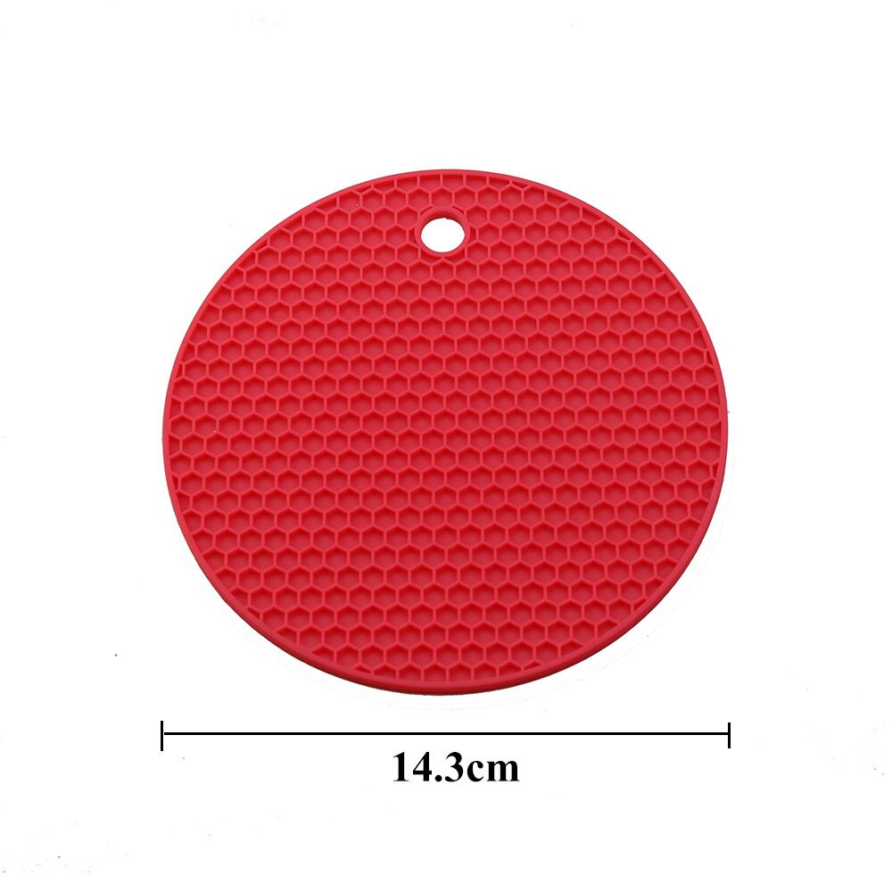 Round Heat Resistant Silicone Honeycomb Mat Drink Cup Coasters Non-slip Pot Holder Table Placemat Kitchen Tools Accessories
