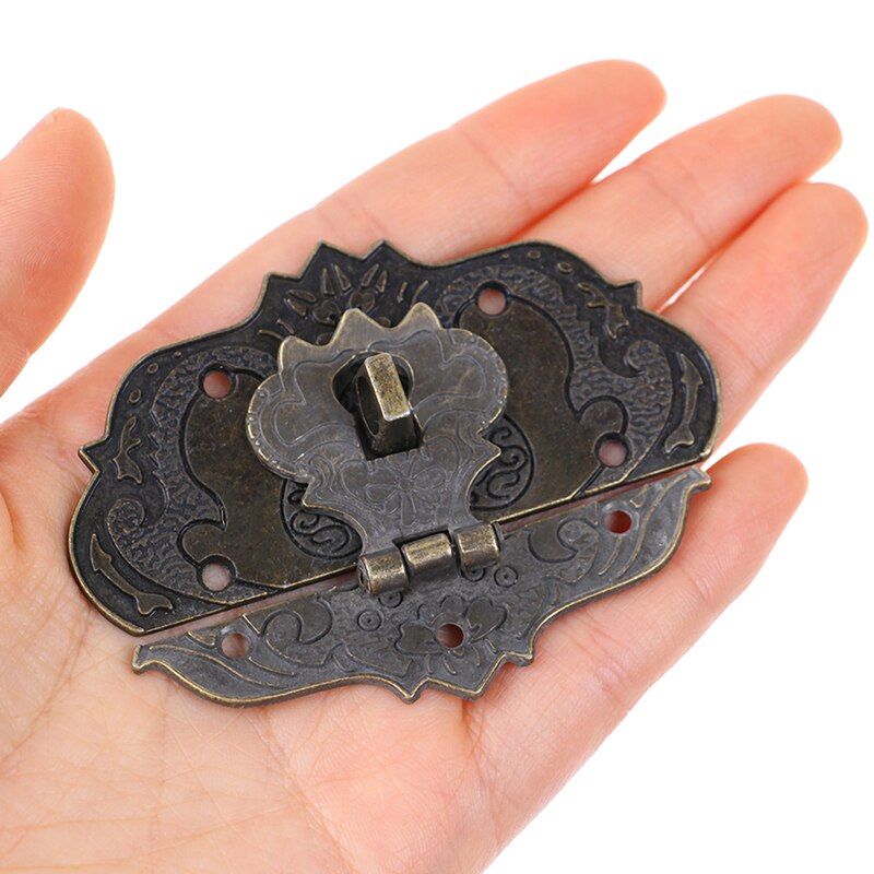 1 Set Retro Jewelry Box Hasp Lock Latch Wooden Cases Chests Latch With Screws Hardware Decor Accessories