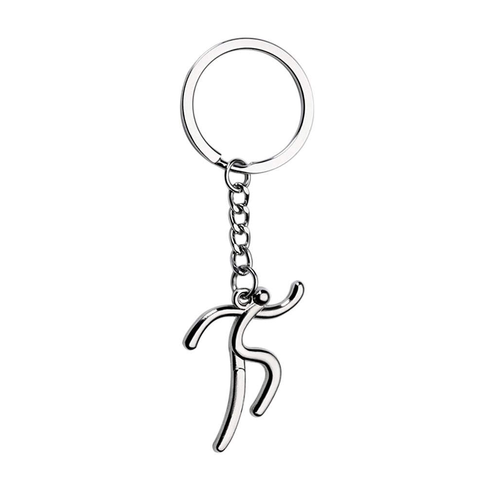 Sports Logo Key Chain Bike Running Weightlifting Football Basketball Keychain Chain Ring Decor Accessories: Playing Basketball