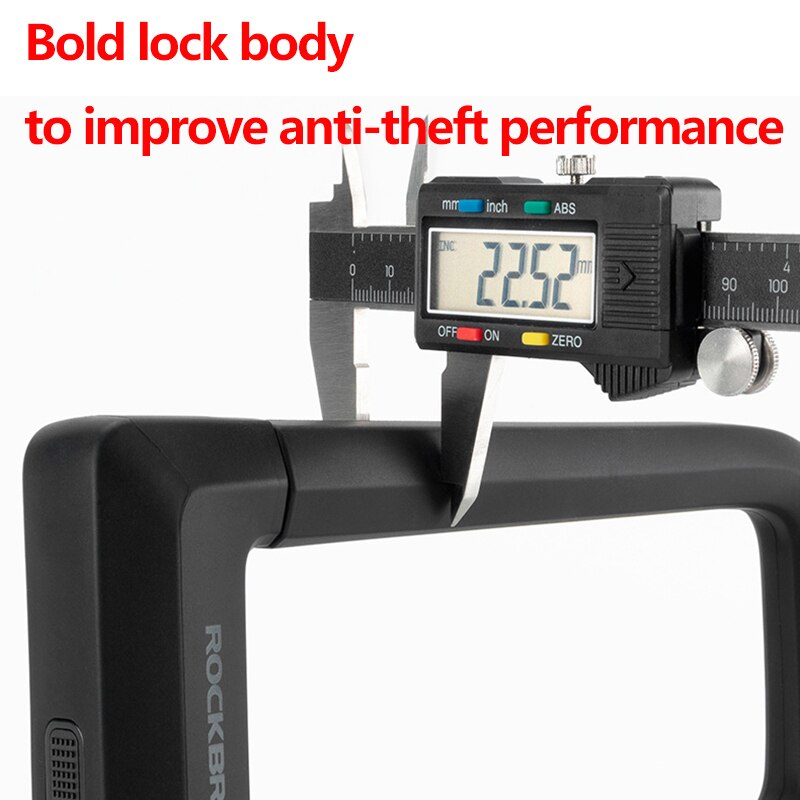 ROCKBROS Bicycle U Lock Set Anti-12 Tons Hydraulic Shear Safety Anti-theft Padlock Motorcycle Scooter Bike MTB Accessories