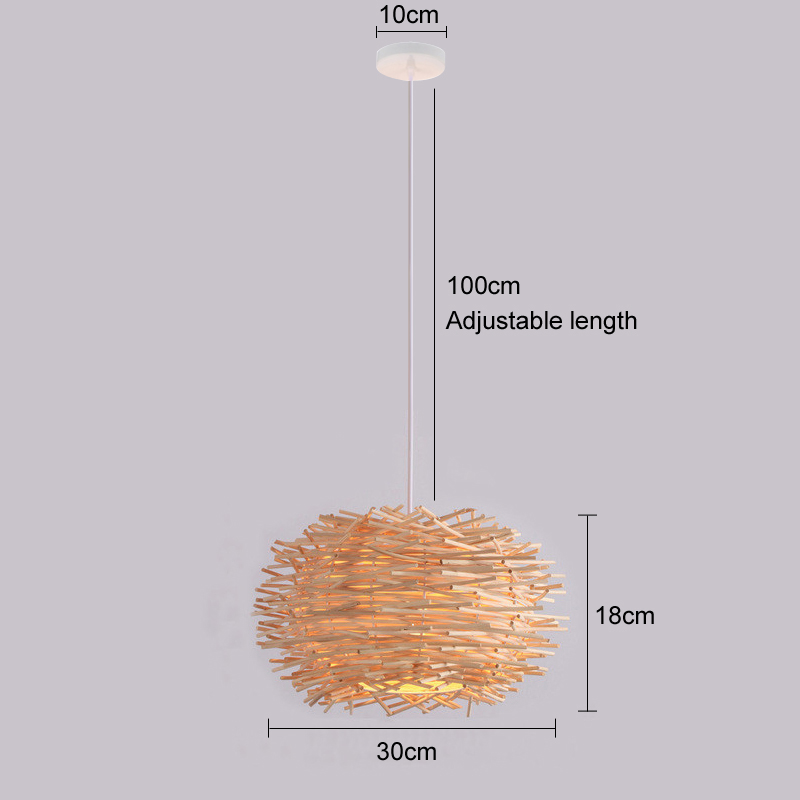 Rotan Hanglampen Bamboe Lantaarn Hanglamp Hand-Geweven Bamboe Lampenkappen E27 Verlichtingsarmaturen Eetkamer Woonkamer Decor: green