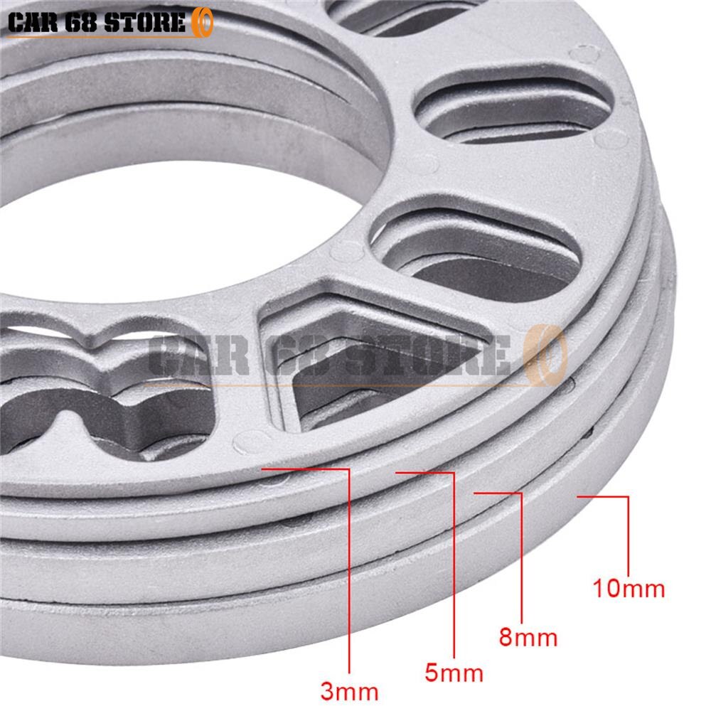 3mm 5mm 8mm 10mm Universal Aluminum Fit 4&amp;5 Lug Car Wheel Spacer Shims Plate 4x100 4x114.3 5x100 5x108 5x114.3 5x120