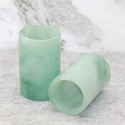 Luxe Groene Badkamer Accessoires Set Wc Tissue Box Handdesinfecterend Fles Zeepdispenser Toilet Decoratie Opslag Lade Om: 2 cups