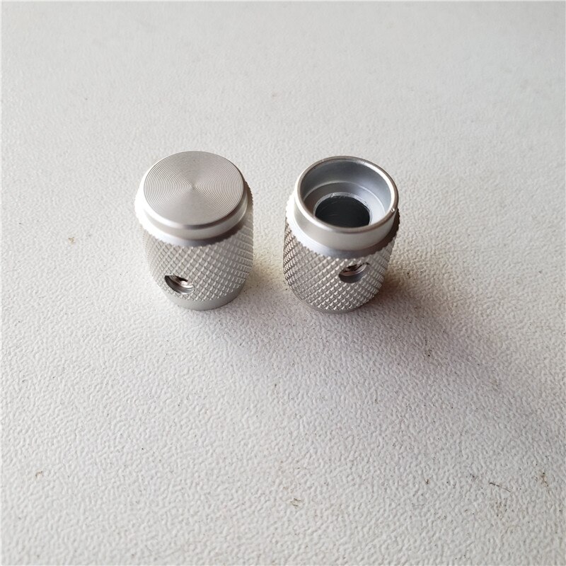5 stk aluminium knoppotentiometer knopkappe riflet 12.5*16*6mm sorte switch cap encoder til forstærker komfur tilbehør