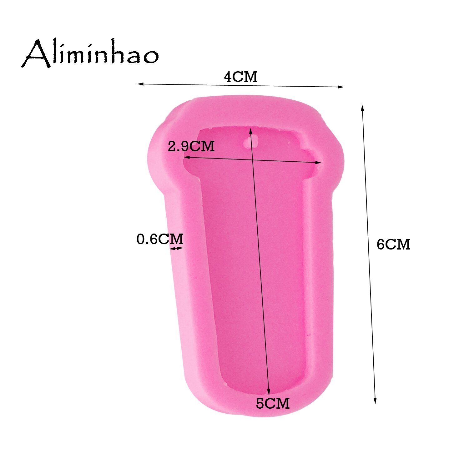 DY0051 DIY siliconen glimmende cup mold voor sleutelhanger hanger decoratie mallen voor polymeer klei Mallen epoxyhars mal