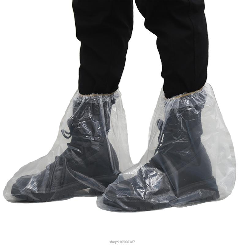 Premium Wegwerp Boot Covers Plastic Lange Waterdichte Schoenen Cover Voor Mannen Vrouwen Non Slip Boot &amp; Schoen Covers Bescherming: Transparent short 14