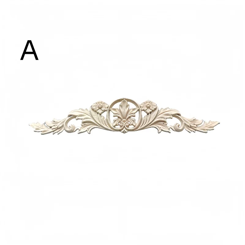 Europese stijl massief houtsnijwerk sticker decoratie achtergrond muur wijnkast opbouw hoofdeinde bloem lintel meubels