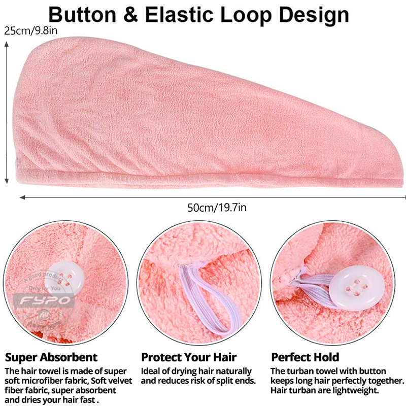 Dikker Quick-Droog Haar Handdoek Cap Hoed Meisje Haardrooginrichtingen Hoed Bad Hat Microfiber Effen Handdoek Cap Super absorptie Tulband