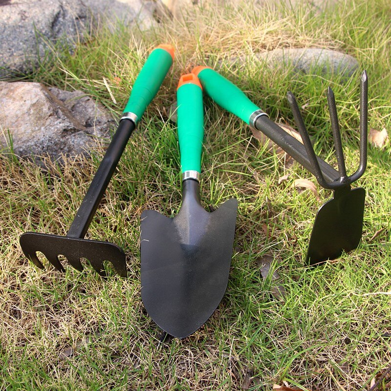 Garden tools kit Garden Park size shovel rake hoe small hoe rake balcony vegetable planting Loosen Soil Garden hand Tool.