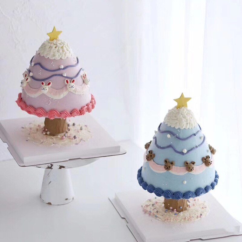 Diy online berømthed ønsker kage bunke holder lille rød bog juletræ kage base kage bunke pakning