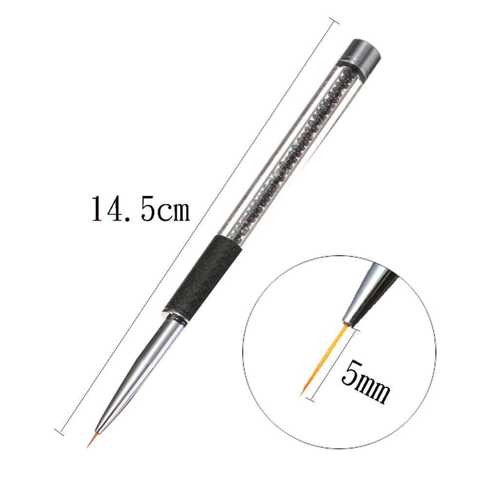 Monja 8 Stijlen Nail Art Franse Strepen Lijnen Lijn Borstel Extension Builder Acryl Uv Gel Tekening Carving Pen Manicure Tool: SKU002775-1