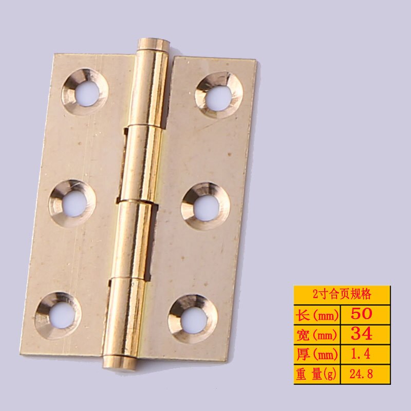 Kitchen Cabinet Door Hinges Furniture Accessories 4 Holes Gold Drawer Hinges for Jewelry Boxes Furniture Fittings: P-50