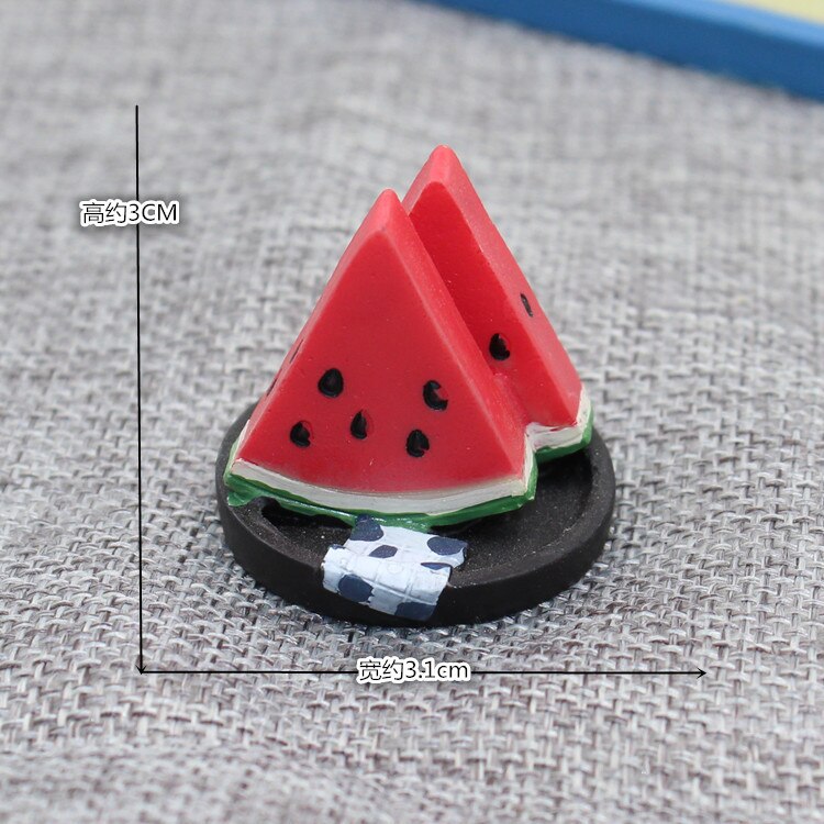 1 pc Simulatie Voedsel Koffie Cake Mini figurine Decor Fairy Garden stripfiguur standbeeld Model Hars ambachtelijke speelgoed ornamenten: Watermelon
