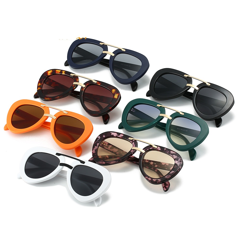 Nueva tendencia gafas de sol mujeres hombres de piloto Retro Casual negro Unisex viaje Vintage gafas de sol para mujer UV400