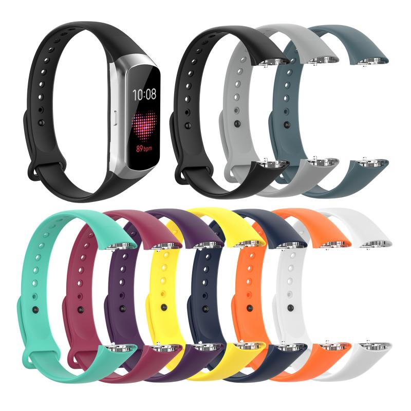 Correa de reloj para Samsung Galaxy Fit SM-R370, hebilla de uñas, metralla de plástico, correa de silicona, Accesorios inteligentes