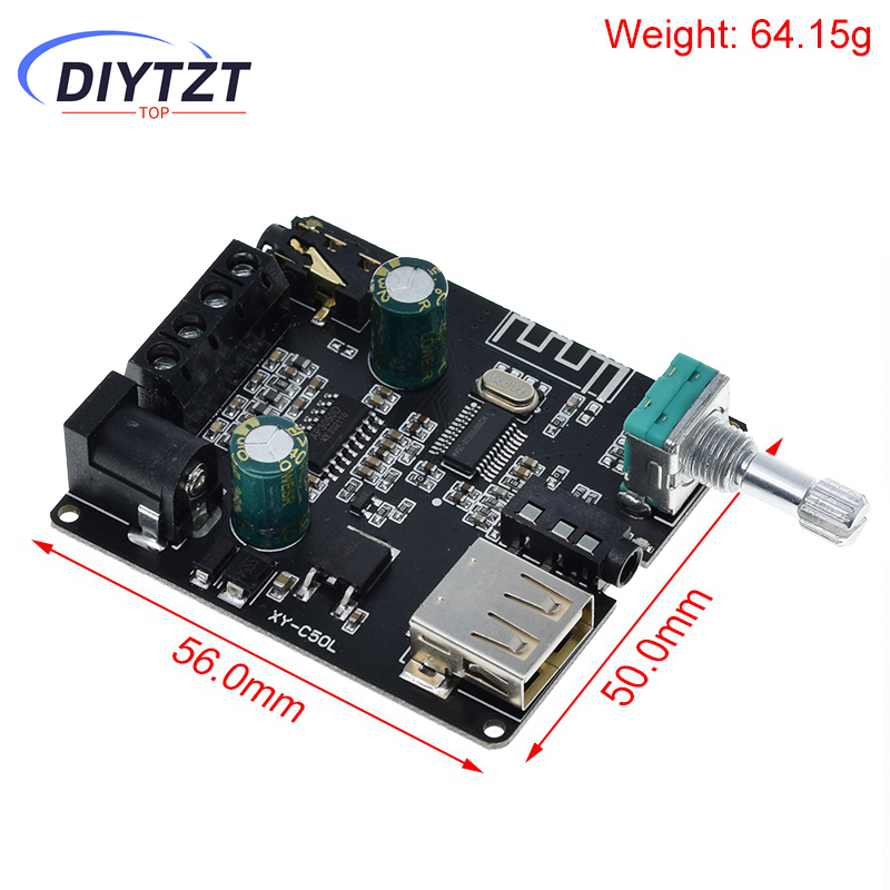 2*50W Wzmacniacz mocy Bluetooth 5.0 Klasy D Audio 10W~100W HiFi Stereo Bezprzewodowy odtwarzacz muzyczny Mini USB Karta dźwiękowa Aplikacja Cyfrowy AMP