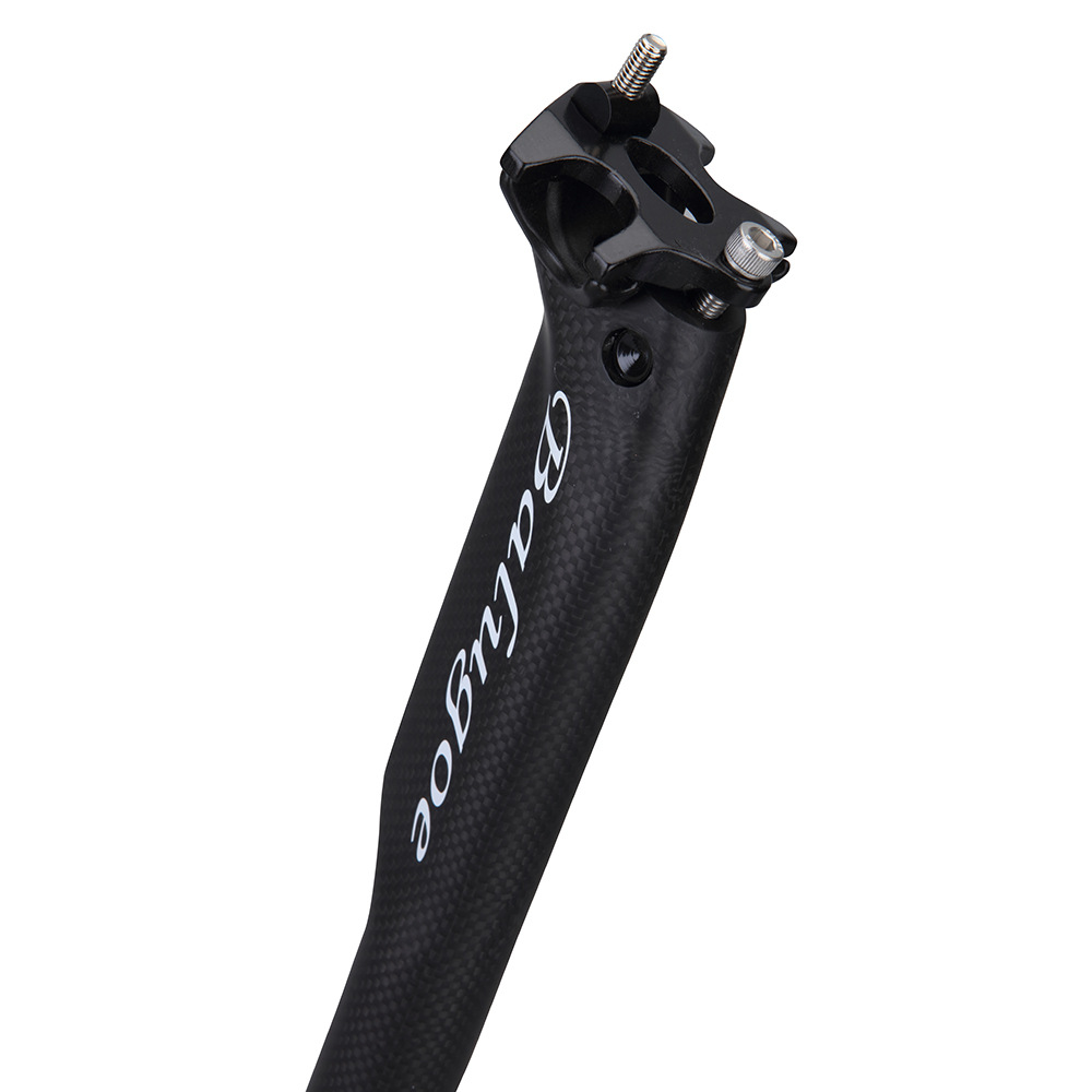 Balugoe Mtb 3K Carbon Fiets Zadelpen Zadelpennen Fiets Koolstofatomen Zadelpen Racefiets Zadelpen 27.2/30.8/31.6*350Mm Offset Tegenslag