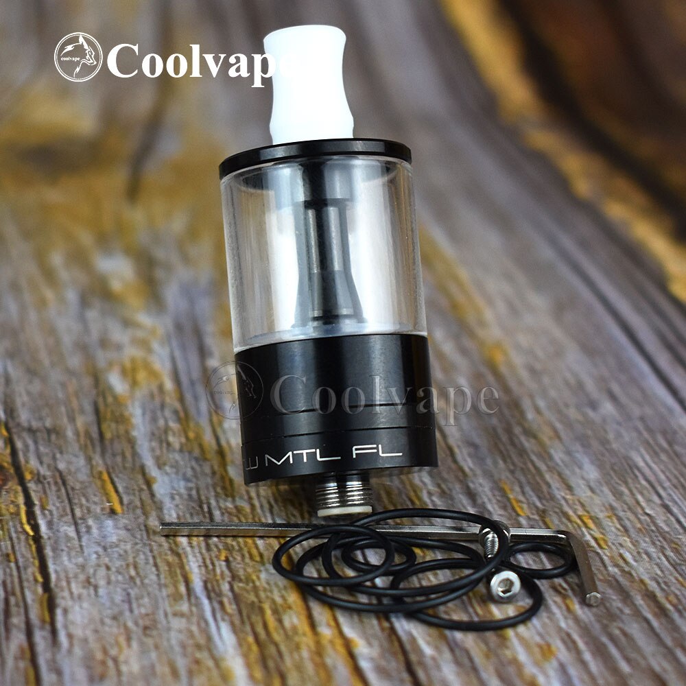 coolvape Dvarw MTL FL 24 rta 24mm diamater Single Coil Airflow Tank Rebuildable 316ss atomizer rta with 510 mtl drip tip: B6ml