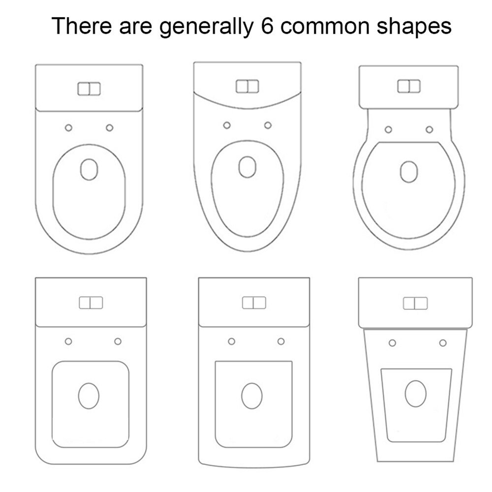 Toilet Lid Close Heavy Duty Elongated White Square PP Material Bathroom Replacement Easy Clean Slow Universal Round PP Seat