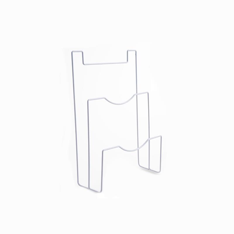 Kjøkkendør bak jern oppbevaringsstativ pannelokk holdere spikerfri skapdør henger stativer for skjærebrett grytetrekk: Hvit