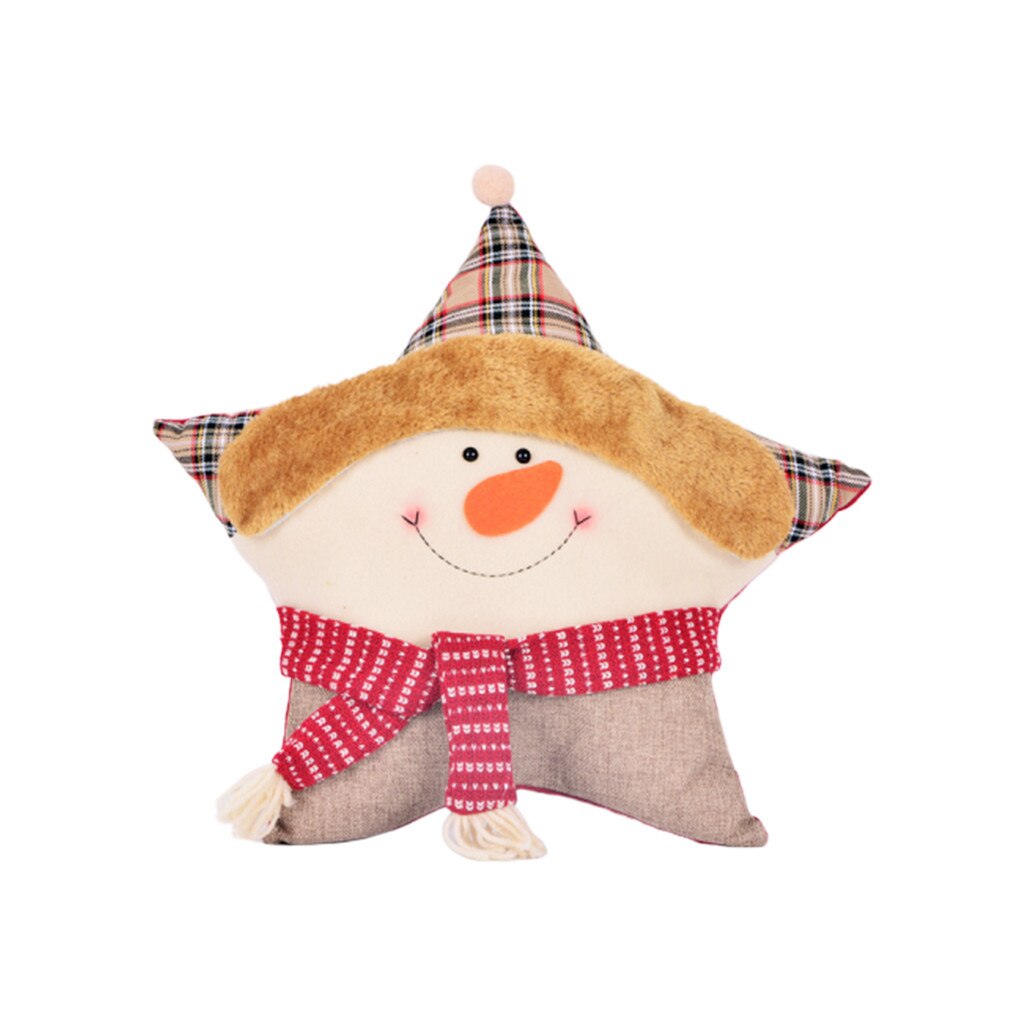 Kerst Doek Katoen Zacht Kussen Sofa Taille Pad Gooi Pad Woondecoratie Kussen Nieuwjaar Home Decor Cojines Decorativos Para