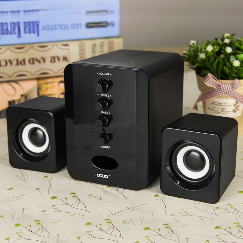 Sada d -202 stereo computerhøjttalere usb kablede computer kombinationshøjttalere subwoofer bærbare højttalere pc højttaler til telefon tv