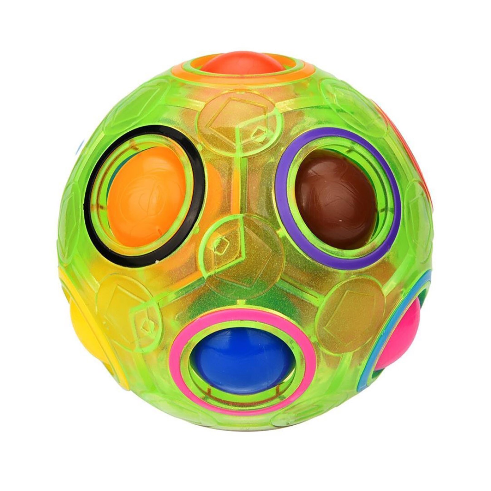 Fidget Rainbow Ball Luminous Stress Reliever Magic Fidgets Rainbow Ball Fun Football Plastic Antistress For Hands Toys: Default Title