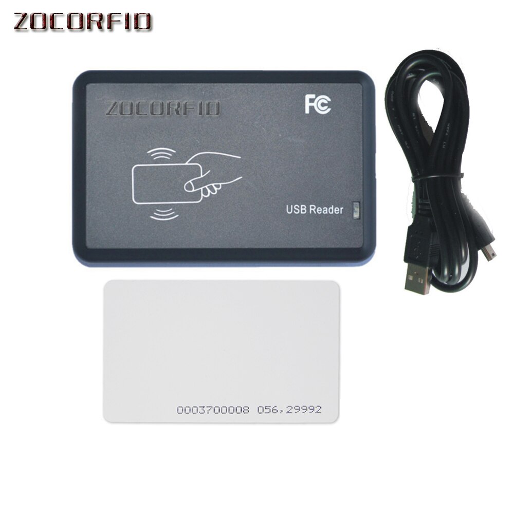 15 output 125Khz RFID Reader EM4100 USB Proximity Sensor Smart Card Reader no drive issuing device EM ID USB for Access Control: Group A