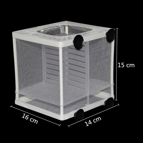Aquarium Water Isolatie Netwerk Hangende Vis Fokken Fokken Isolatie Box Aquarium Aquarium Accessoire Twee Grootte Optioneel 1Pc: Clear