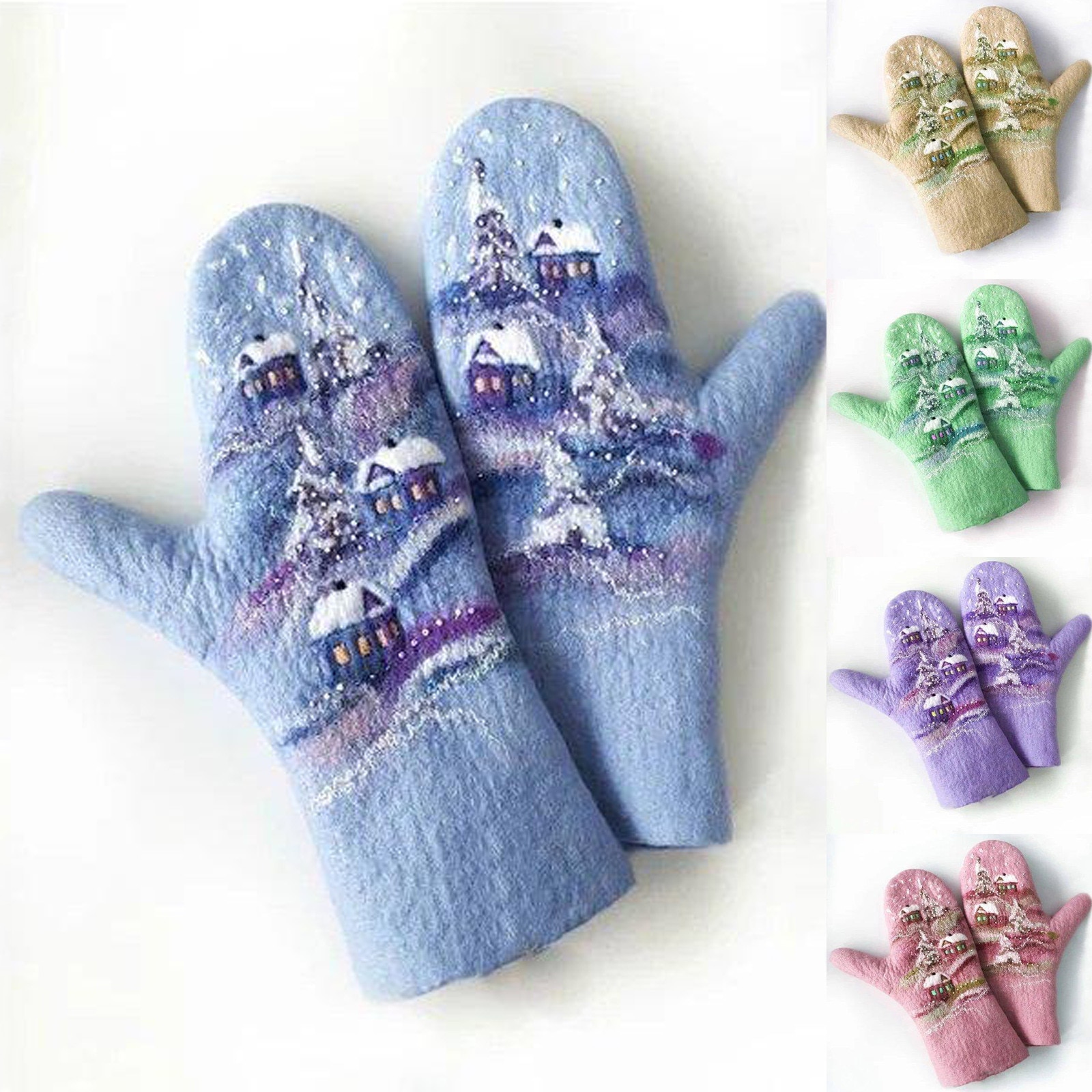 moderno y , guantes estampados de navideña para mujer, que mantienen el calor y el viento, dulces y encantadores, cómodos