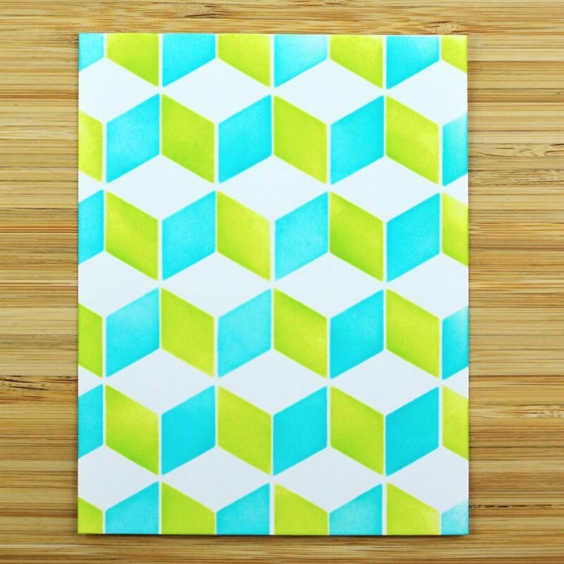 Plastic Stencil Diamond Shape Rose Bloem Stippen Muur Vorm Scrapbook Kaart Maken Diy Ambachten Stencil 12