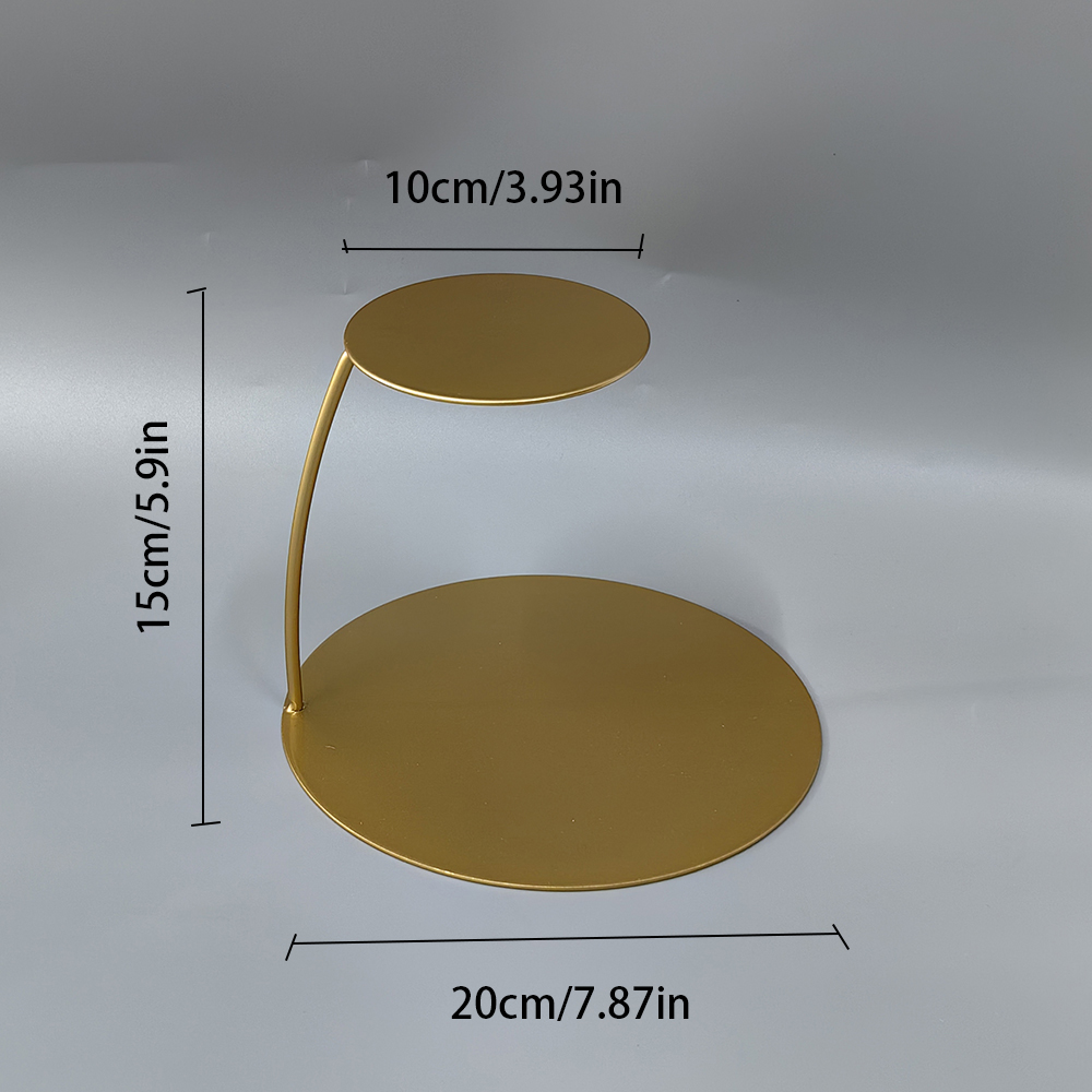 Metal Wedding Birthday Tier Cake Stand Floating Cake Separator Small Cute Party Cake Display Stand: light yellow